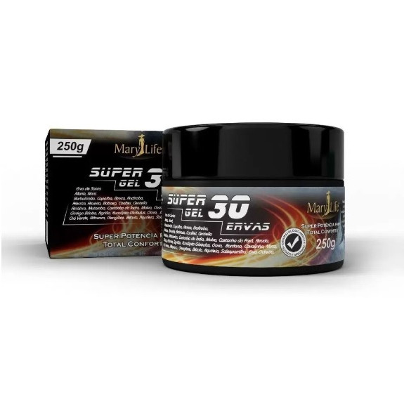 SUPER GEL 30 ERVAS 250G POTE MARY LIFE em Oferta na Shopee