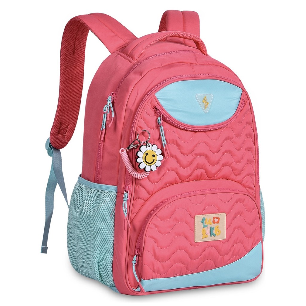Mochila de Costas Cor Goiaba Coleção Luluca