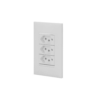 Conjunto 3 Tomadas 20A Branco Pial Plus+ Legrand 20 Amperes