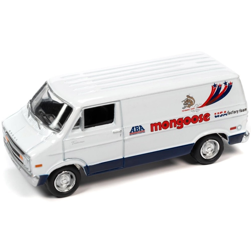 Miniatura Carro Dodge Van - (1977) - Mongoose - Factory BMX Team - Pop Culture - 1:64 - Johnny Lightning