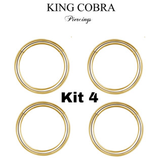 Kit 4 Piercing Argola Segmento Articulado Aço cirúrgico Nariz/helix KA205 em Oferta na Shopee