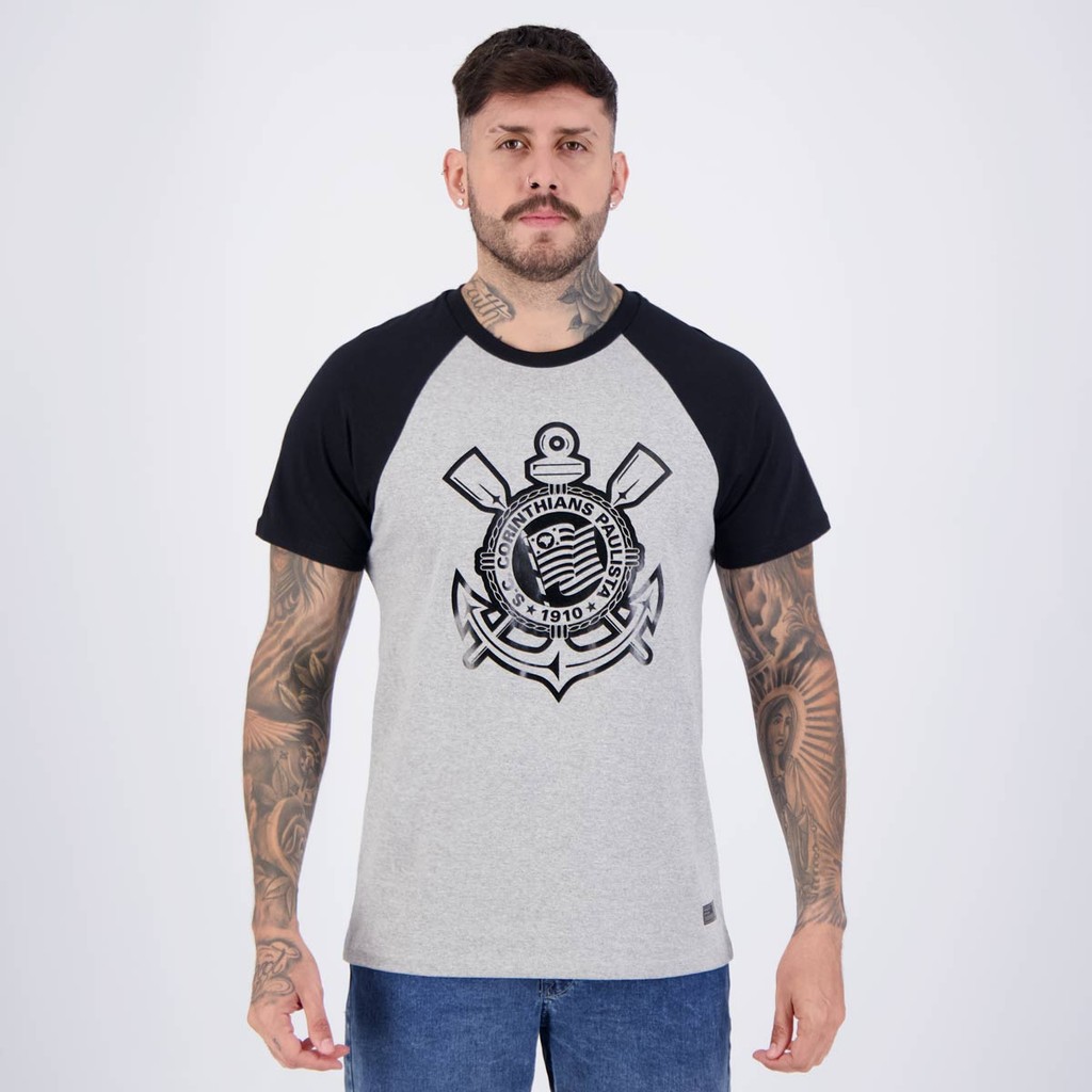 Camisa Corinthians Haglan Cinza e Preta - Men Clothes