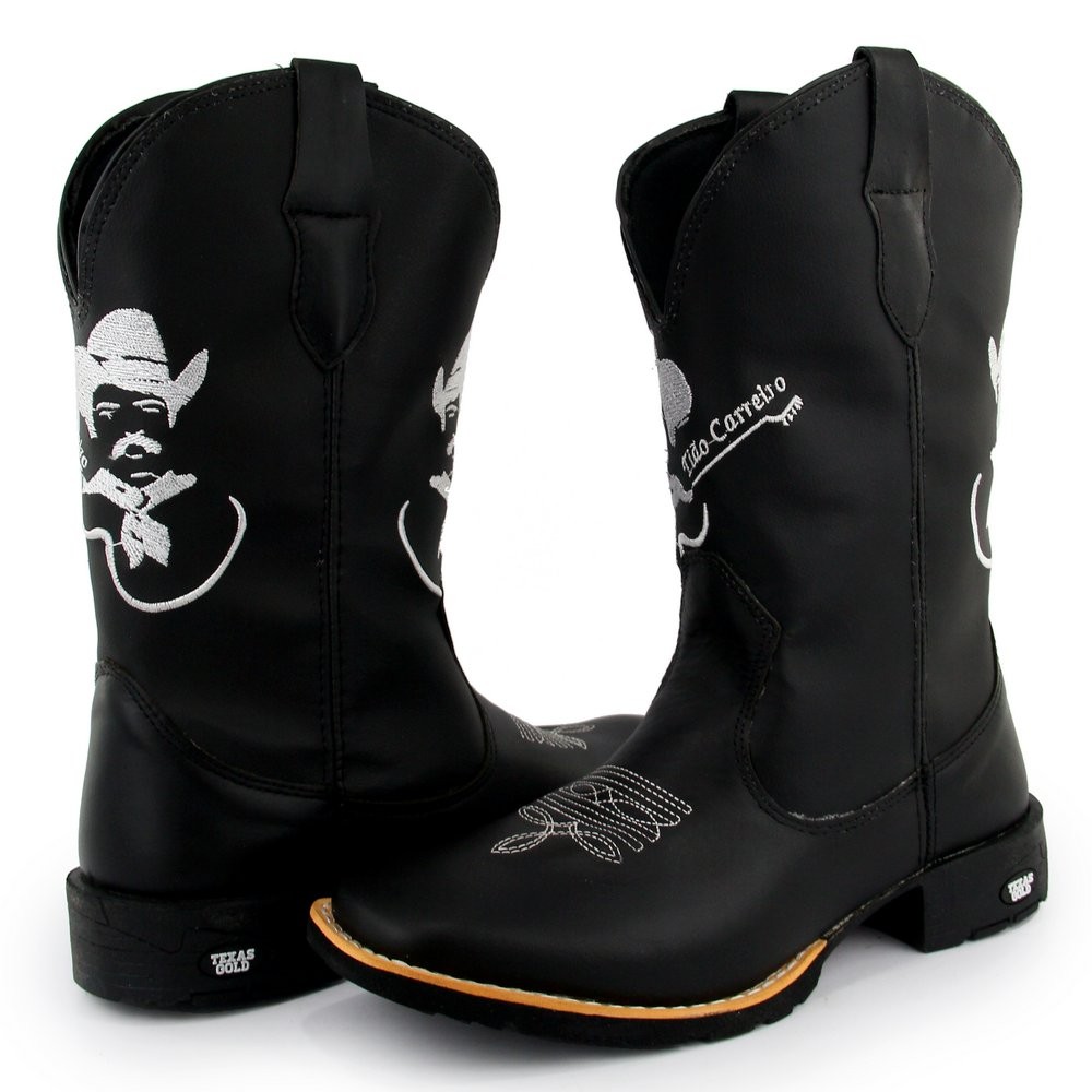 Bota Texana Country Masculino Couro Confortavel Tiao Carreiro Promoção Oferta
