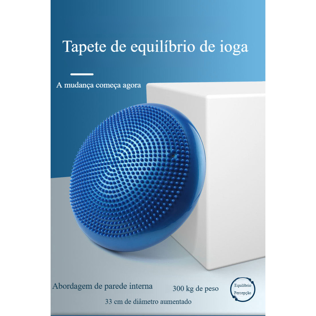 Tapete de equilíbrio disco de equilíbrio Pilates Yoga fisioterapia Fitness diâmetro 33cm com bomba de ar