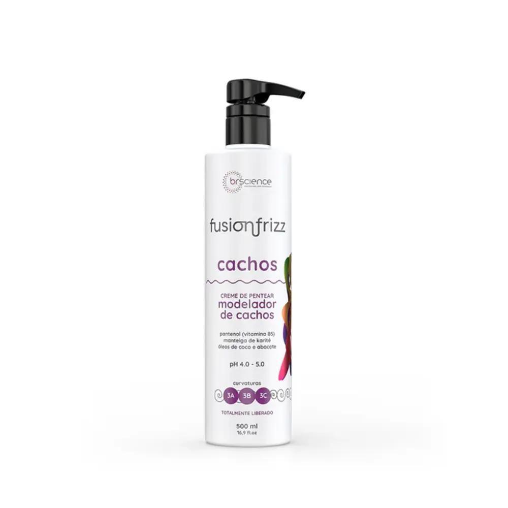 Creme Pentear Modelador Cachos Brscience Fusionfrizz 500ml