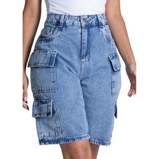 Bermuda Jeans Sawary Cargo - 278806 em Oferta na Shopee