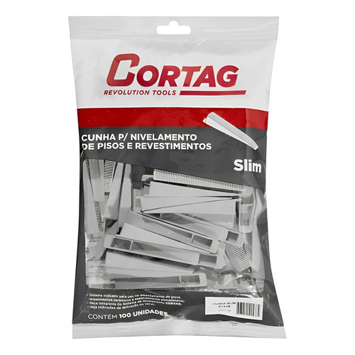 200 Cunhas Slim Niveladora Para Piso Porcelanato - Cortag em Oferta na Shopee