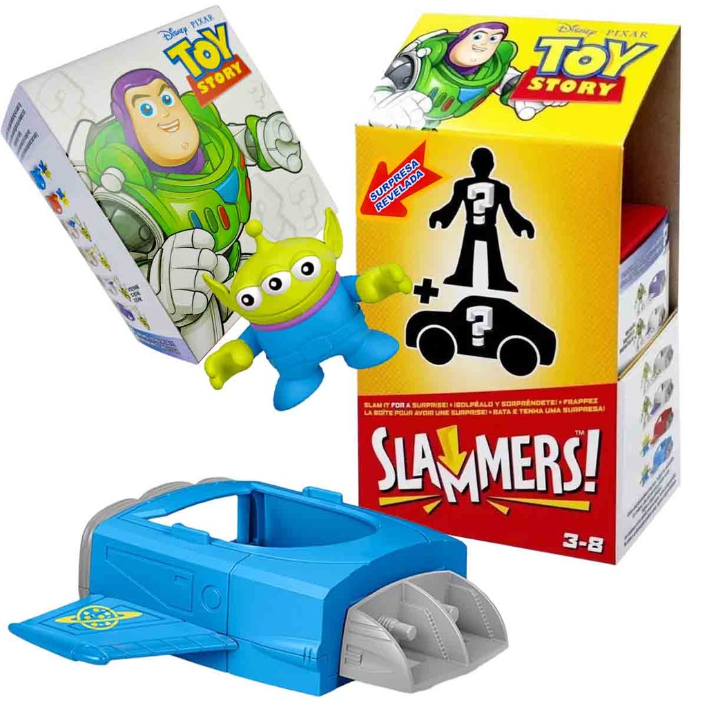 Imaginext Mini Boneco Alien + Veículo Slammers Toy Story Disney - Mattel GPJ17