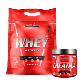 Kit Creatina 100% 300g + Whey 100% 900g Pouch Integralmédica em Oferta na Shopee