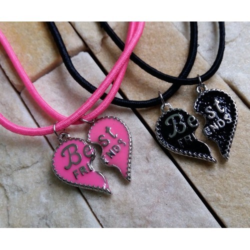Colar Best Friends Amizade 2 Partes Varias Cores