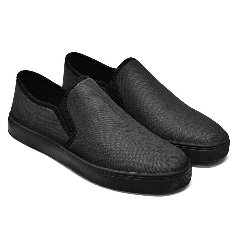 Tênis Iate Masculino Slip On Preto Estiloso Leve Macio Fácil de Usar Na Moda em Oferta na Shopee