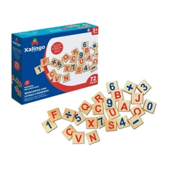Jogo Brincando com Letras e Números 72 Peças Xalingo - 50576