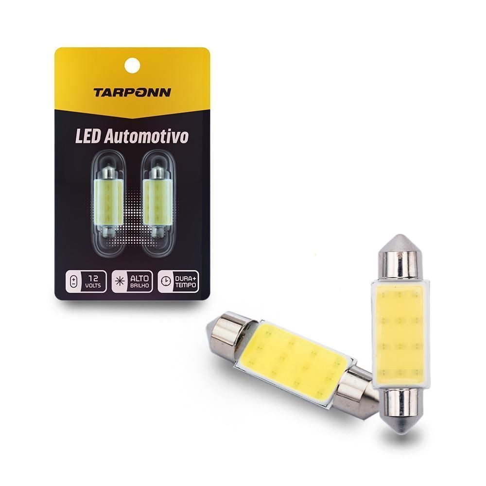 Par Lâmpada Led Torpedo Sj Cob 12c 41mm 12v 6000k Tarponn em Oferta na Shopee