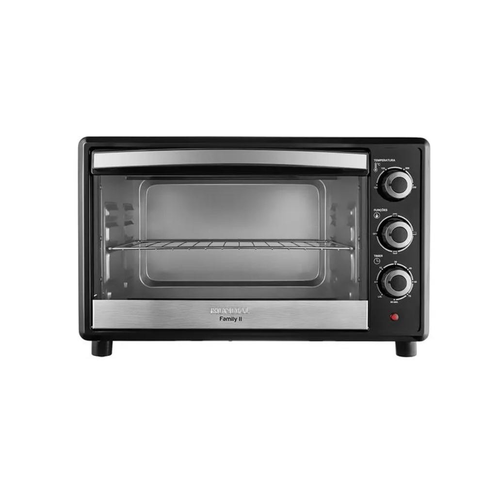Forno Elétrico de Bancada Mondial 42L Family II Preto/Inox 1600W 127V - FR-42 em Oferta na Shopee
