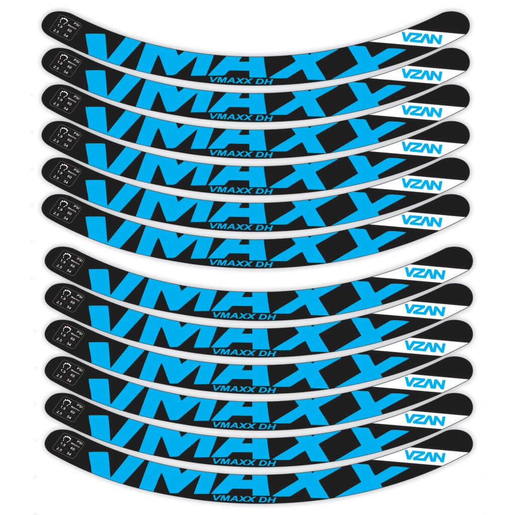 Kit Adesivos aro Vmaxx modelo Dh Aro 26 e 29 Mtb Bicicleta Freio a disco 12 UNIDADES em Oferta na Shopee