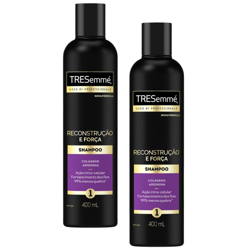 Kit 2 Shampoo TRESemmé Reconstrução e Força Cabelos Mais Fortes e Resistentes 400ml - Beauty