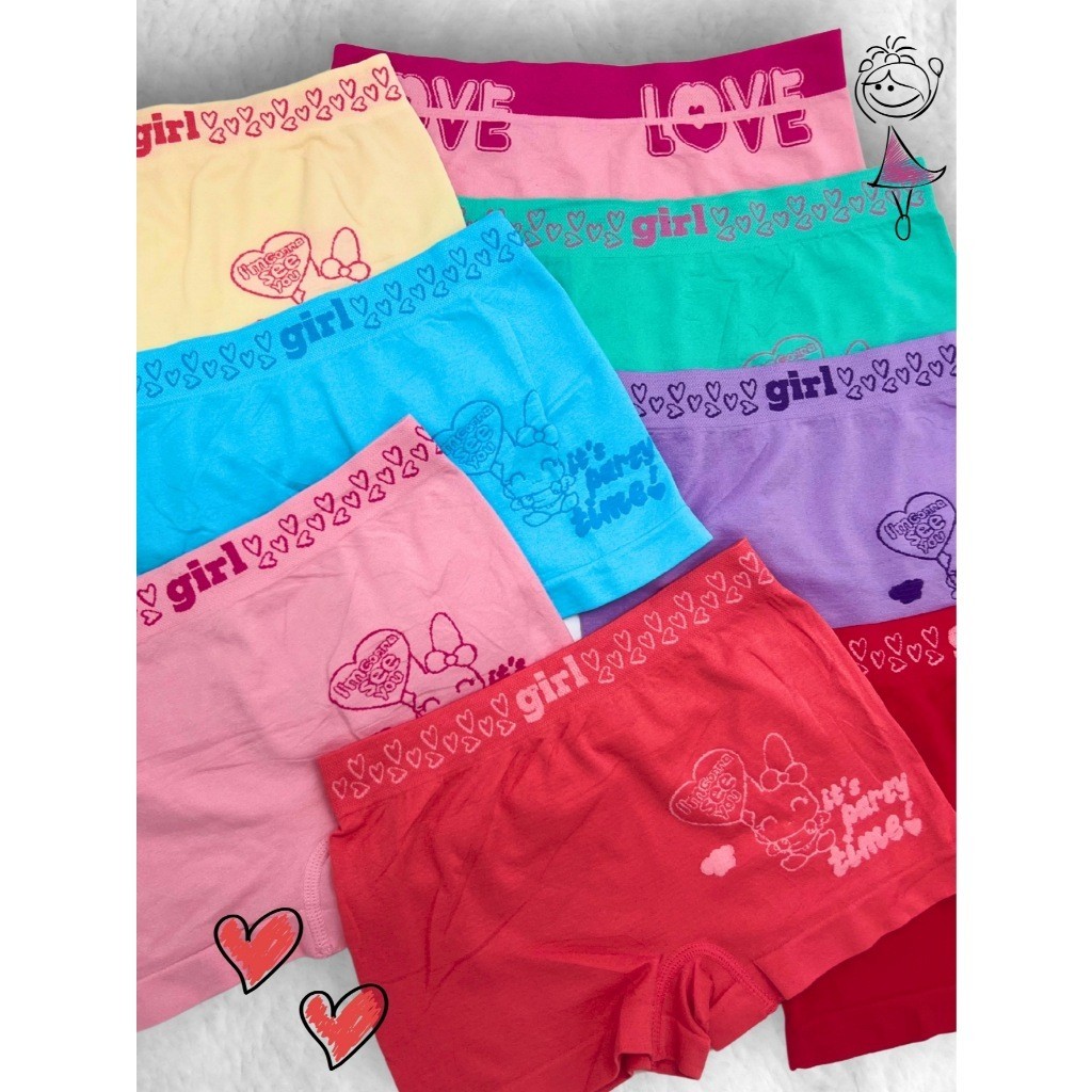Kit 10, 5 e 3 Calcinhas Boxer Infantil Adolescente Juvenil Feminina Leve e Confortável dia a dia