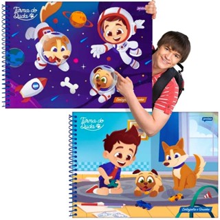 Caderno Desenho e Cartografia  Capa Dura 80 Folhas - Jandaia Menino ou Menina em Oferta na Shopee