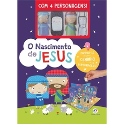 O Nascimento De Jesus - Com Cenario E 4 Miniaturas