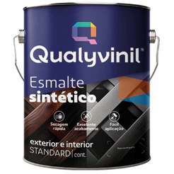 TINTA ESMALTE SINTÉTICO BRILHANTE 3,6L QUALYVINIL VÁRIAS CORES