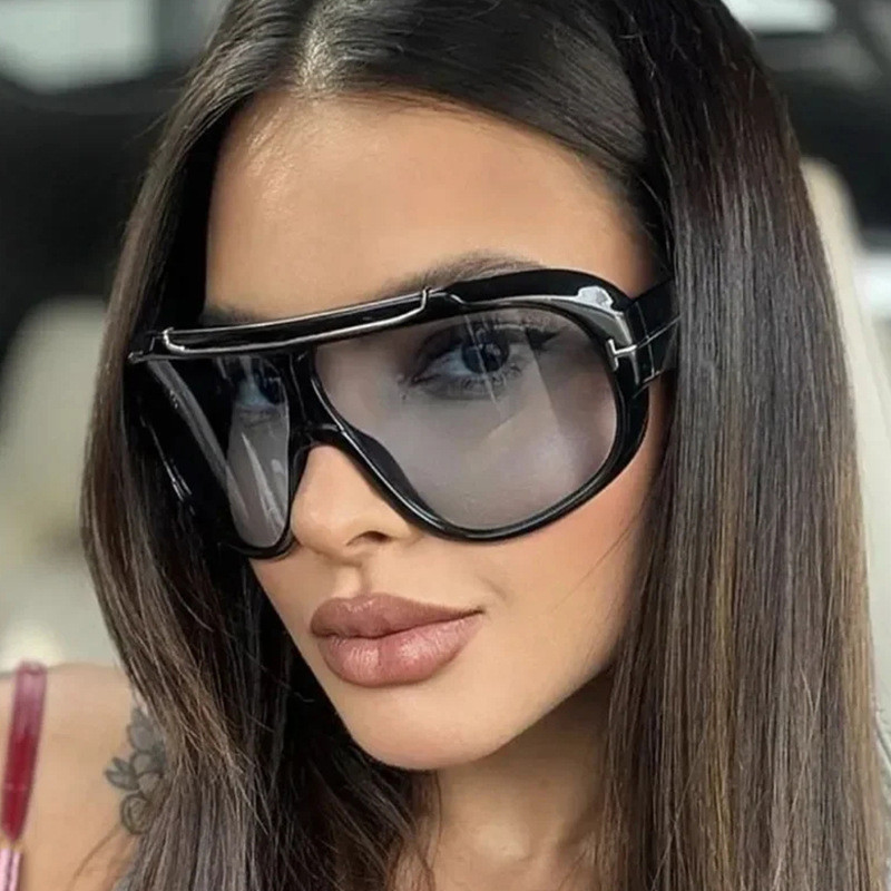 Armação de grandes dimensões moda óculos de sol versão coreana óculos de personalidade Retro óculos de sol Unisex moda P