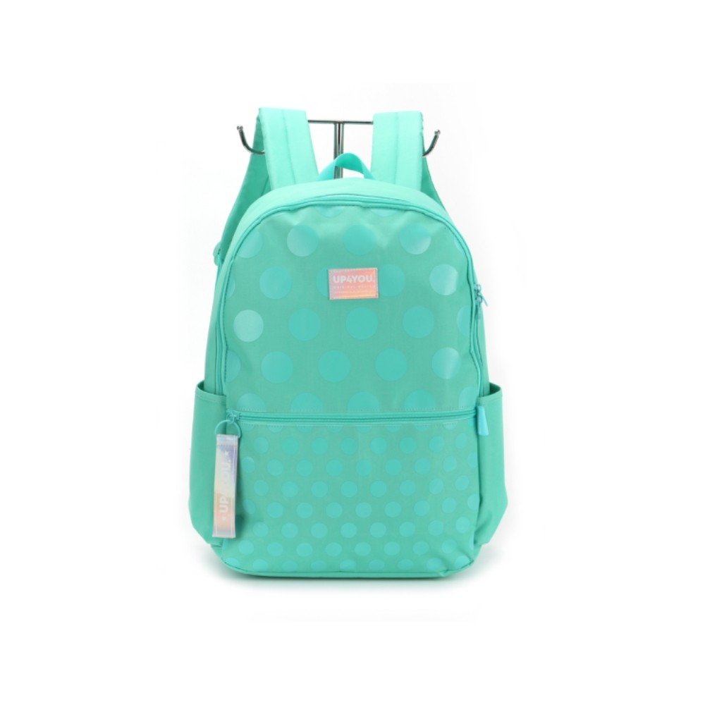 UP4YOU MOCHILA TURQUESA COM BOLINHAS