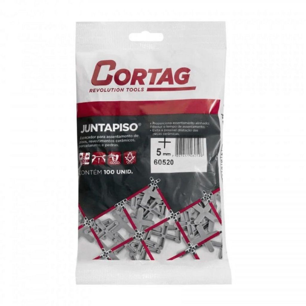 Espaçador Nivelador 5,0mm Juntapiso 100 Peças - Cortag em Oferta na Shopee