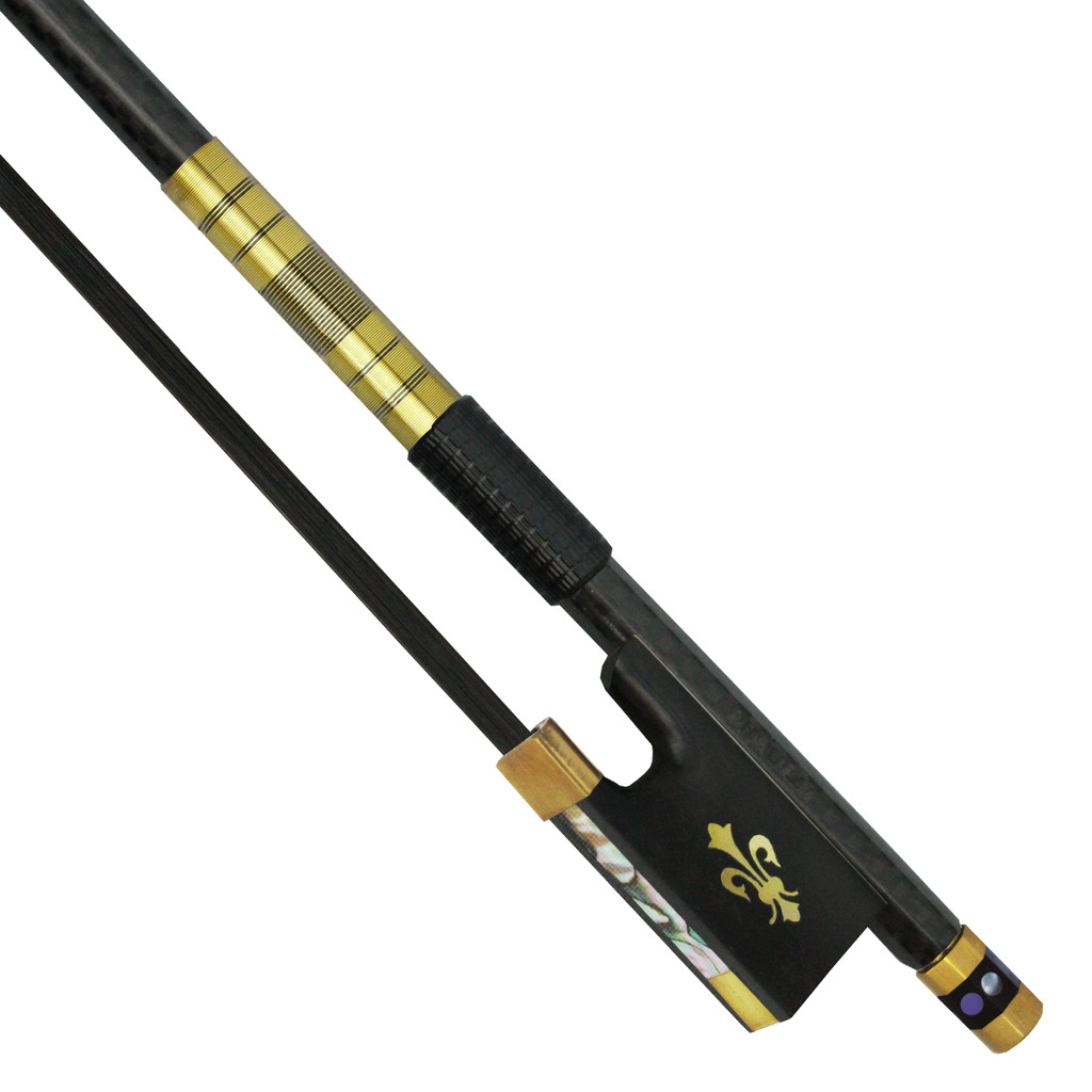 Arco Fibra de Carbono Trançado Violino 4/4 Crina Preta