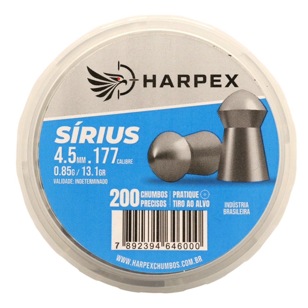 Chumbinho Harpex Sírius Alto Impacto 4.5mm (.177) - 200un