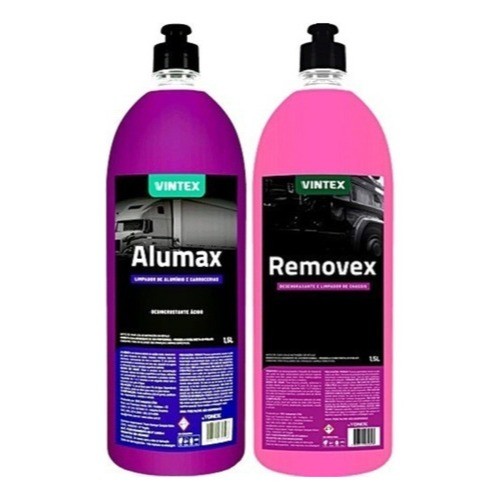 Kit Vintex Alumax e Removex 1,5L | Limpa Motor, Chassi, Rodas, Alumínio, Inox | Alta Performance em Oferta na Shopee