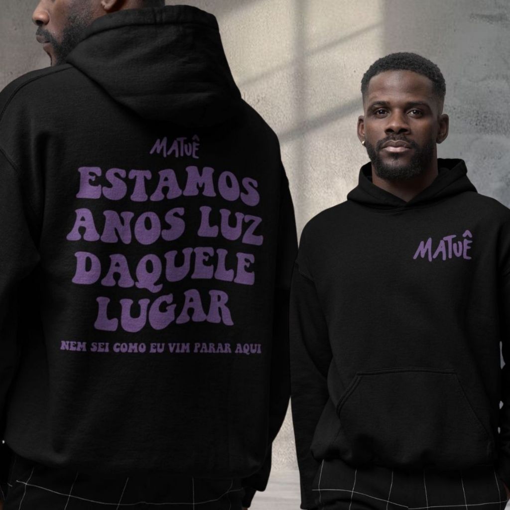 Moletom Matuê Rapper Estamos A Anos Luz Daquele Lugar 777 Teto Wiu Nova Musica 2025 Maquina Do Tempo Trap Agasalho frio