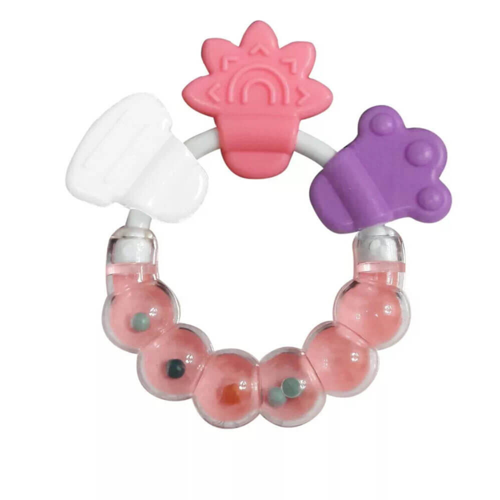 Mordedor Silicone Pais & Filhos Fundo Do Mar Rosa em Oferta na Shopee