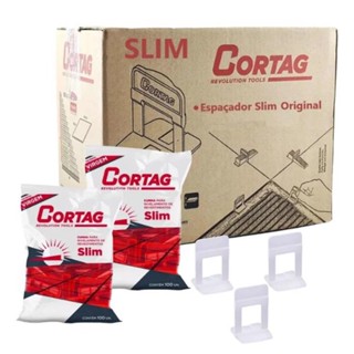 1000 Espaçadores Niveladores Slim + 200 Cunhas Slim Cortag em Oferta na Shopee