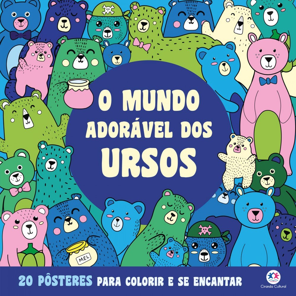 Livro Livro para colorir O Mundo Adorável dos Ursos - Para Colorir