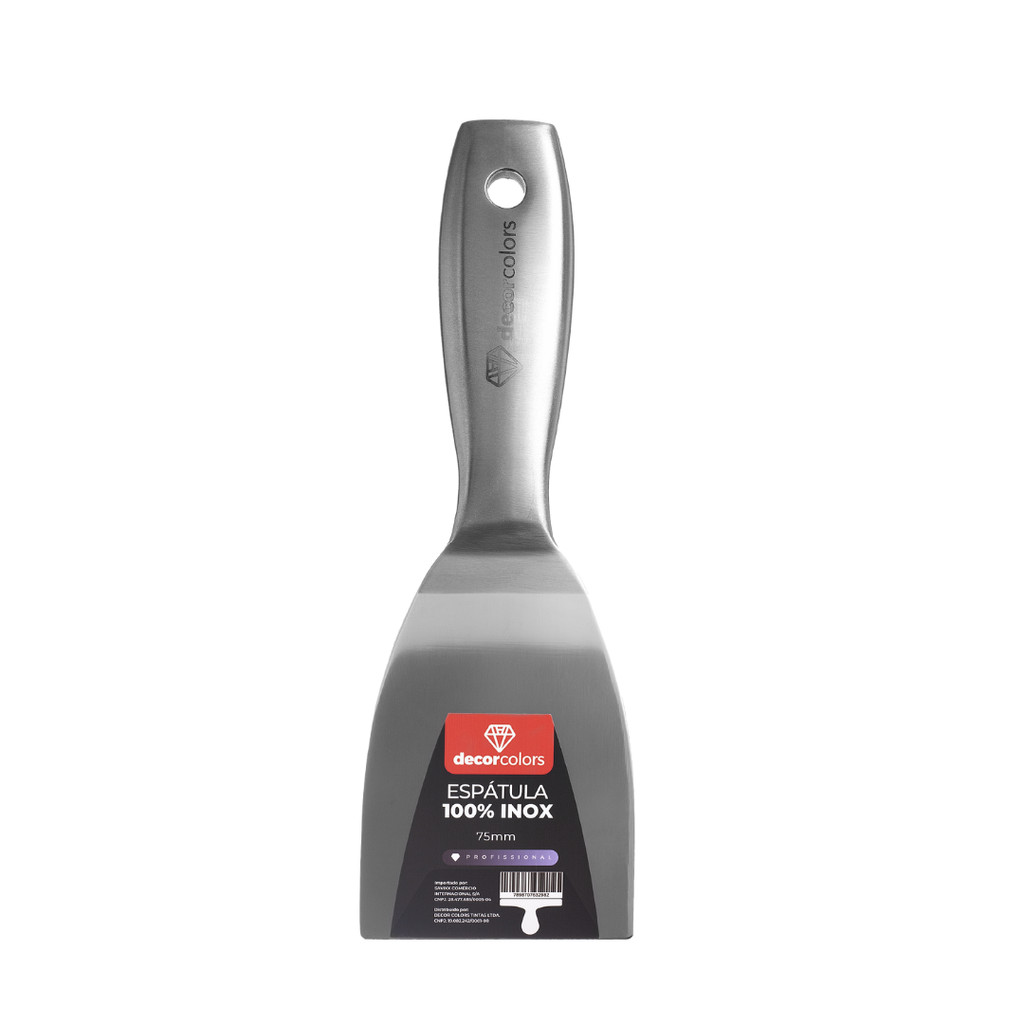 Espatula 100% inox para pintor profissional 75mm - Decor Colors