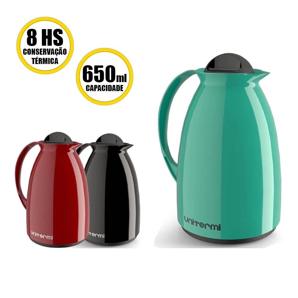 Garrafa Térmica Bule Rolha Garrafa Para Café Chá 650ml Florença Unitermi Envio Imediato