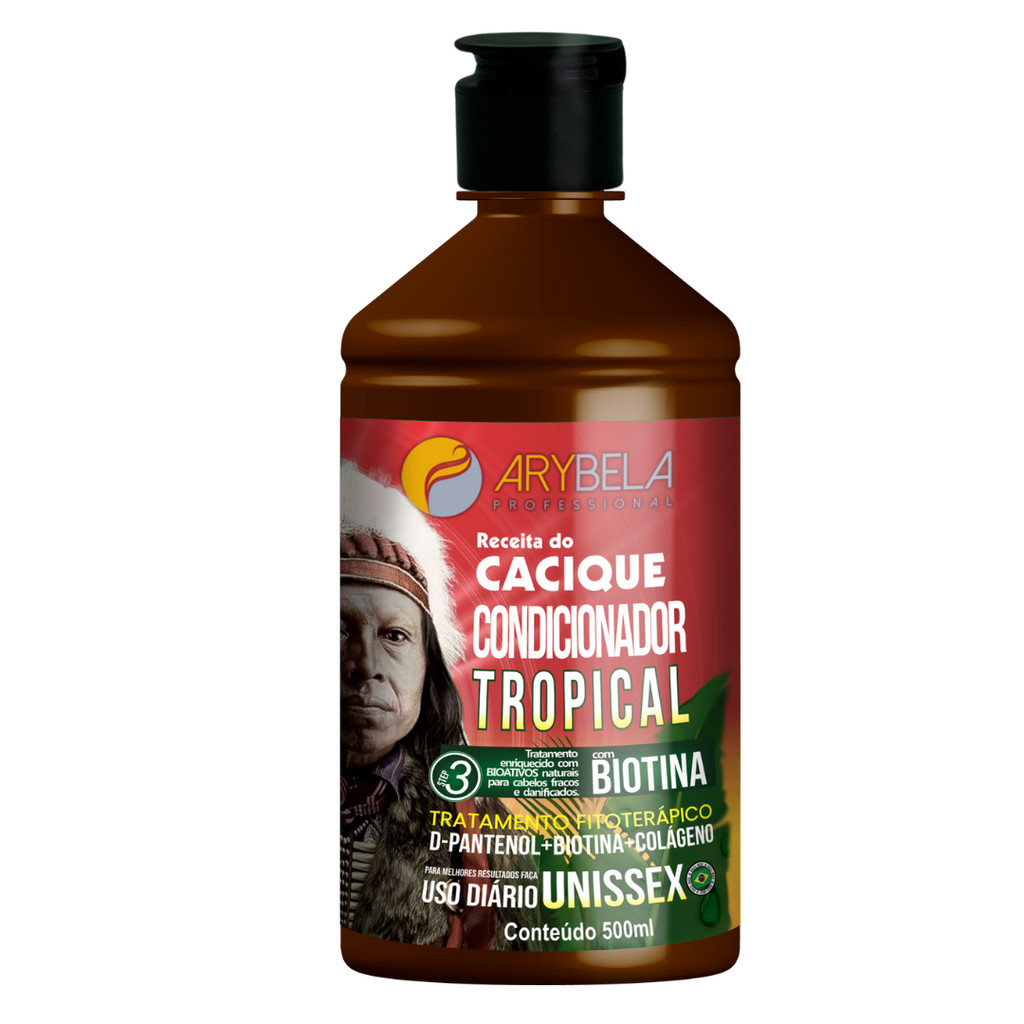 CONDICIONADOR TROPICAL RECEITA DO CACIQUE 500ML – HIDRATAÇÃO, MACIEZ E FORTALECIMENTO CAPILAR