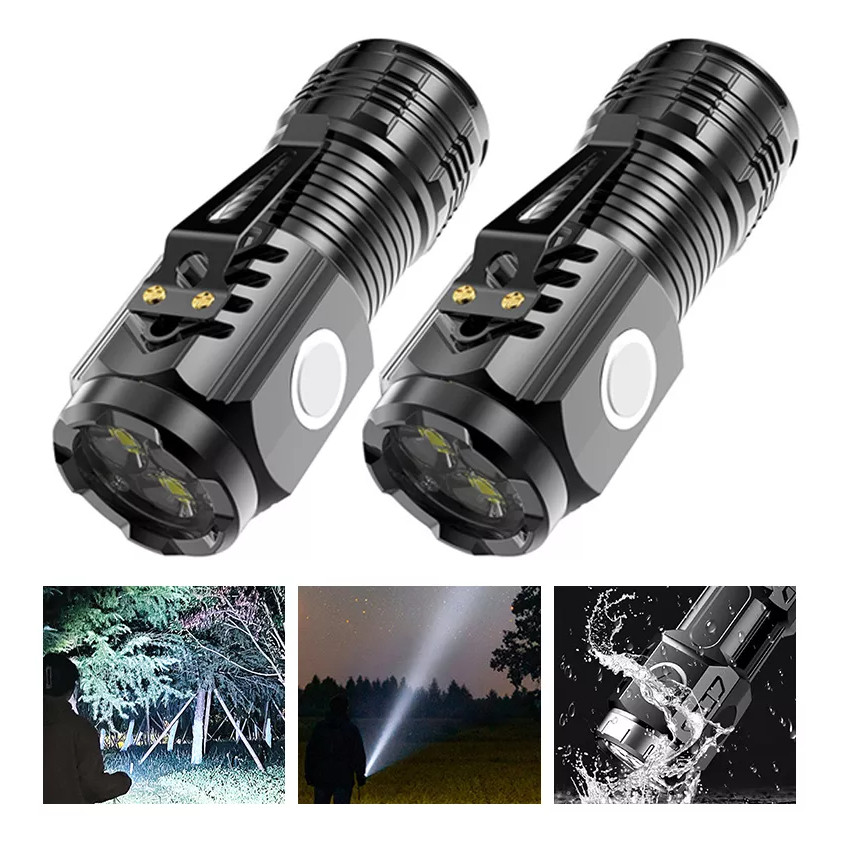 Lanterna Tática Poderosa De Alta Potência Recarregável Por USB em Oferta na Shopee