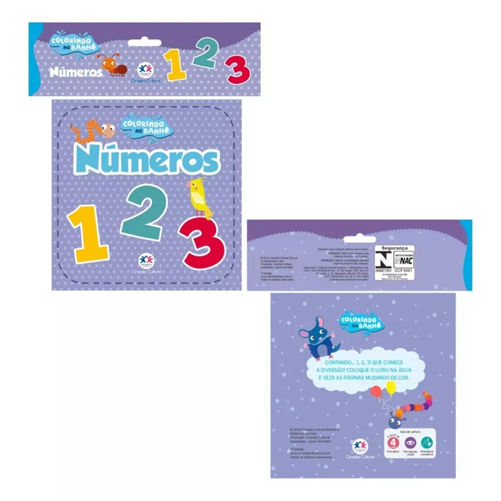 Livro Infantil para Bebê - Colorindo no Banho - Números em Oferta na Shopee