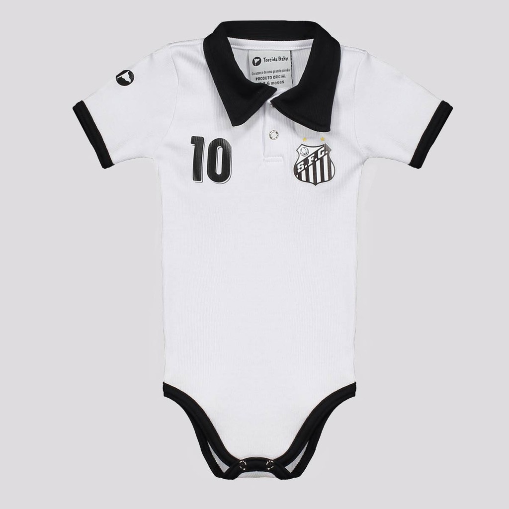 Body Polo Santos Branco - Baby & Kids Fashion