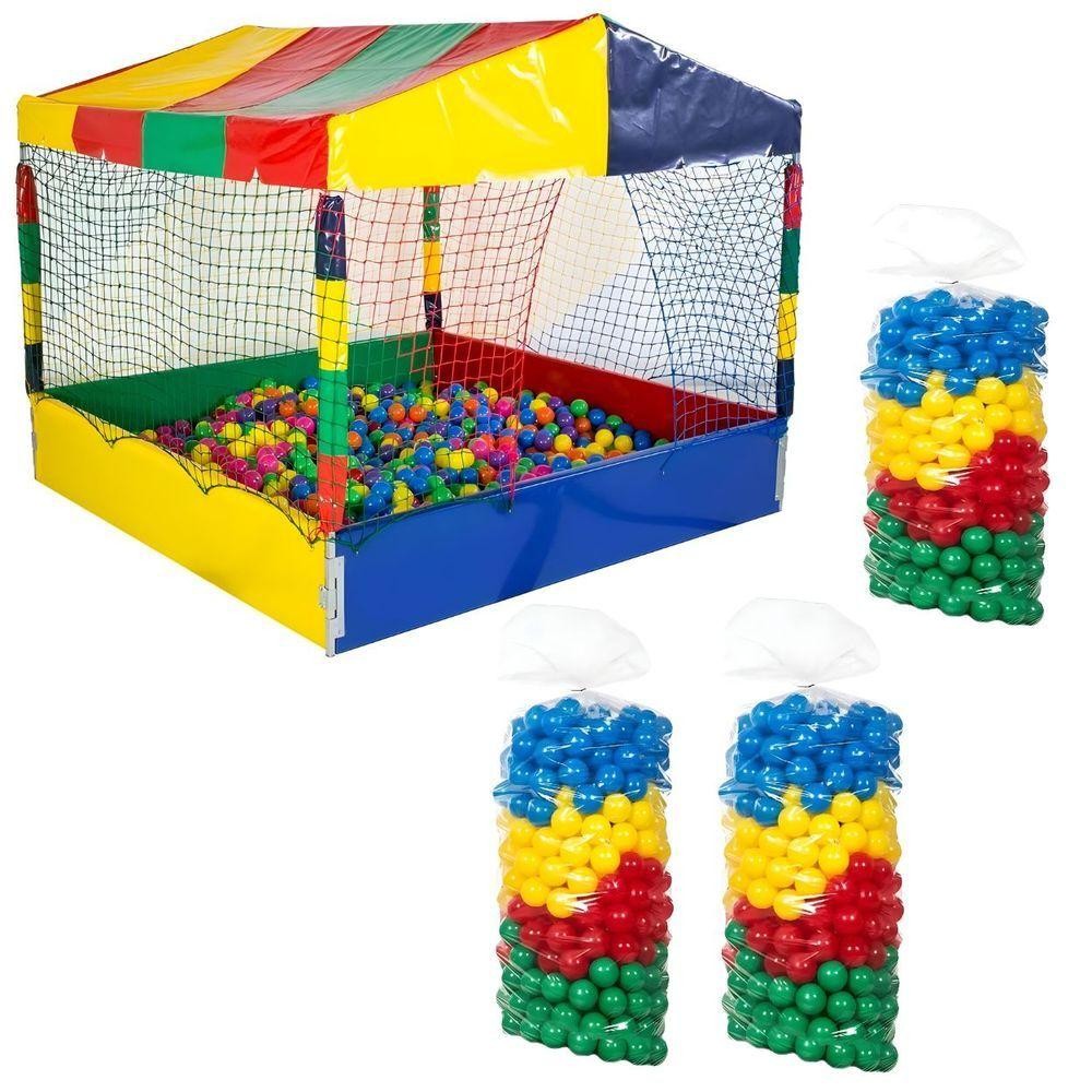 Kit Infantil Piscina De Bolinhas 1,50m Quadrada + 1500 Unidades Bolinhas Coloridas em Oferta na Shopee