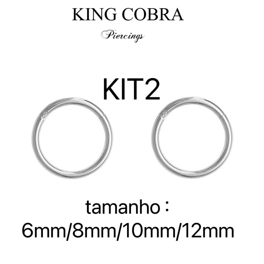 Kit 2 Piercing Argola Segmento Articulado Aço cirúrgico Nariz/helix KA201 em Oferta na Shopee