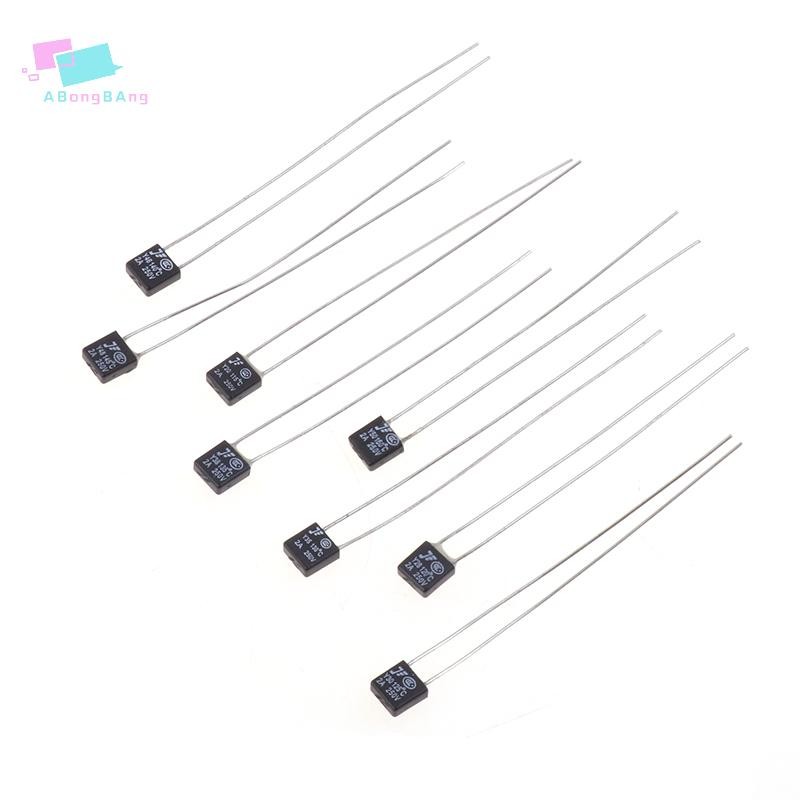 Abongbanghn 10 Peças Motor De Ventilador Quadrado Preto 2A 250V Fusível Térmico LED Fues 115 120 125 130 135 140 145 Int