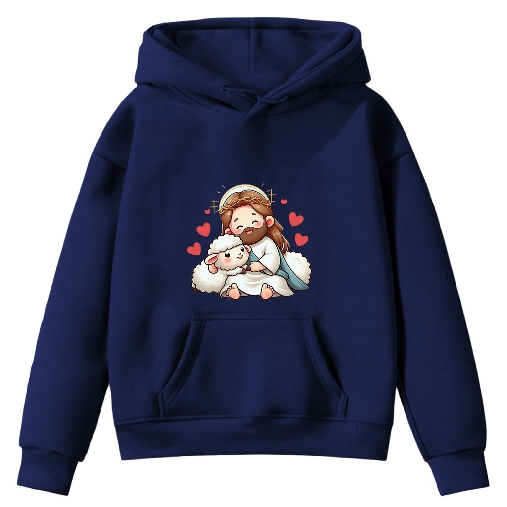 Blusa Moletom Flanelado Infantil Jesus Pastor de Ovelhas Religioso Católico Fé Infância Diversão em Oferta na Shopee