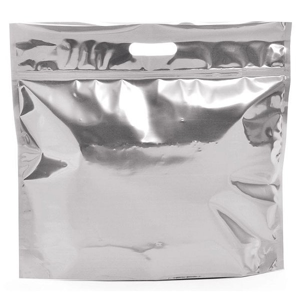 Sacola Metalizada com Zip P 46x43x5cm Prata - 01 unidade - Cromus - Rizzo em Oferta na Shopee