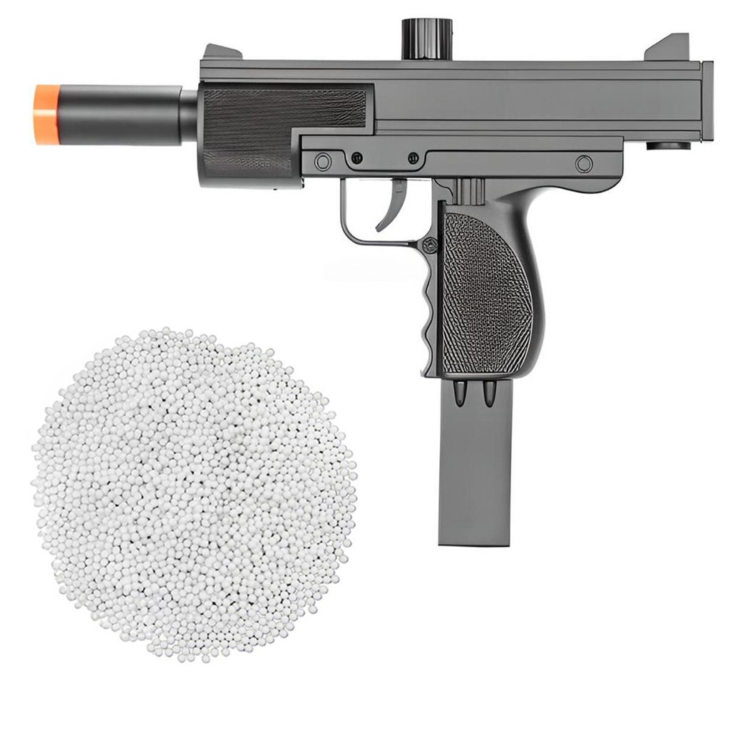 Pistola AirSoft Spring Mini Uzi M36 6mm Preta - Double Eagle + 2000 Esfera 0.12g em Oferta na Shopee
