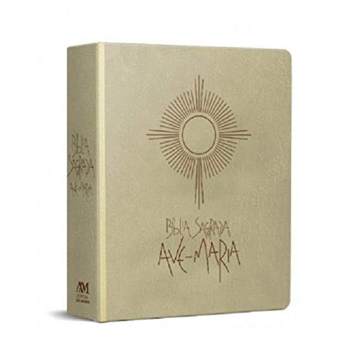 Livro Bíblia Sagrada CATOLICA Capa Eucaristia Editora AVE MARIA