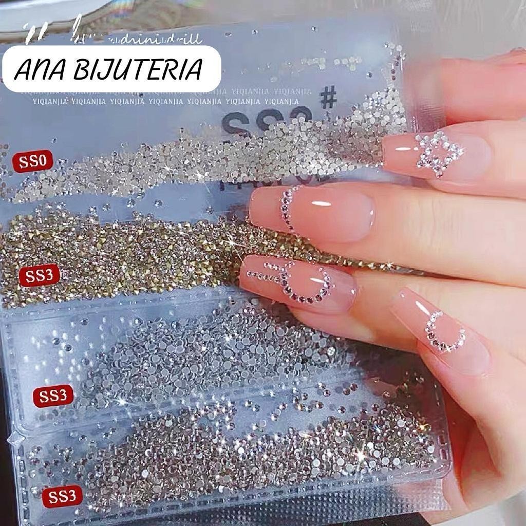 KIT 2880 peças Strass Cristal  Cor Unhas e Artesanato - Beauty