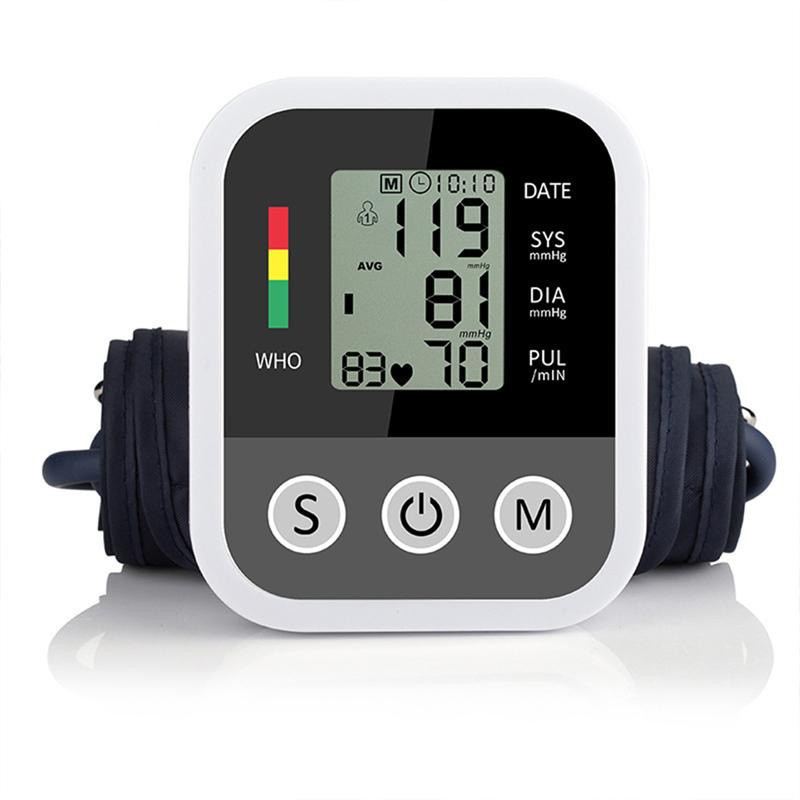 Monitor digital de pressão arterial de braço totalmente automático Inteligência pressurizada, voz ao vivo USB ou pilha