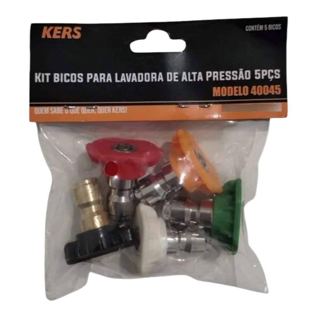 Kit Bicos Lavadora de Alta pressão Engate Rápido 5pçs kers